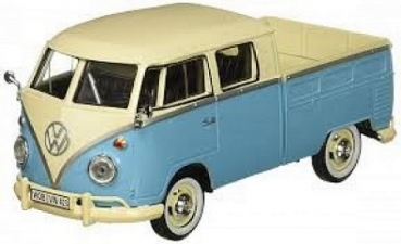 79343B  VW T1 Doppelkabine Pritsche blue 1:24